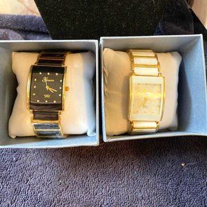 NEW - 2 Stainless Steel Genoa Quartz Watches